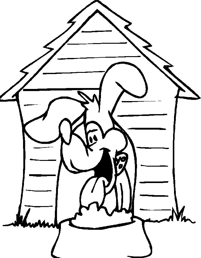 Раскраска: собачья конура (Здания и Архитектура) #62376 - Бесплатные раскраски для печати