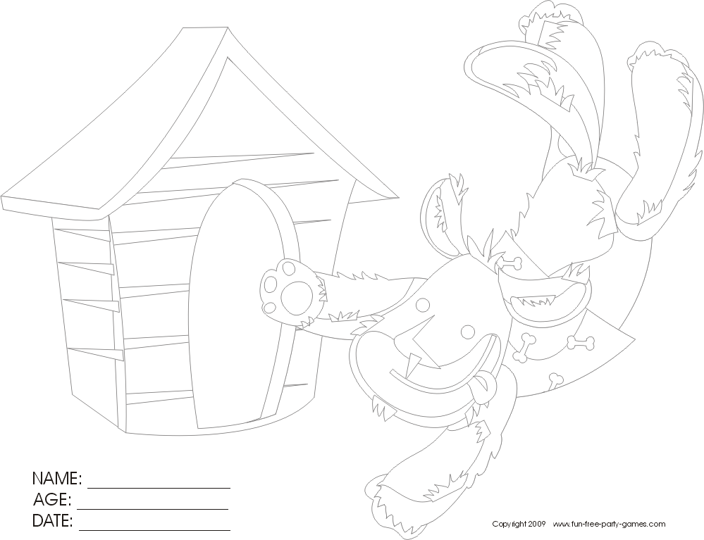 Раскраска: собачья конура (Здания и Архитектура) #62404 - Бесплатные раскраски для печати