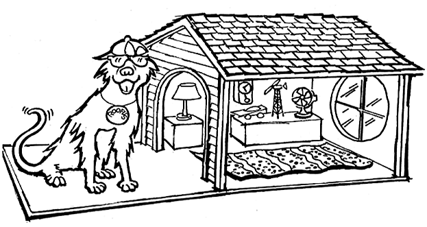 Раскраска: собачья конура (Здания и Архитектура) #62413 - Бесплатные раскраски для печати