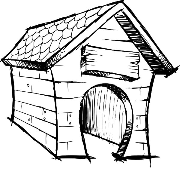 Раскраска: собачья конура (Здания и Архитектура) #62421 - Бесплатные раскраски для печати