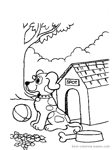 Раскраска: собачья конура (Здания и Архитектура) #62423 - Бесплатные раскраски для печати