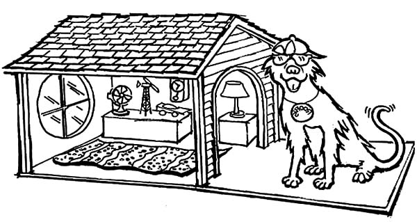 Раскраска: собачья конура (Здания и Архитектура) #62430 - Бесплатные раскраски для печати