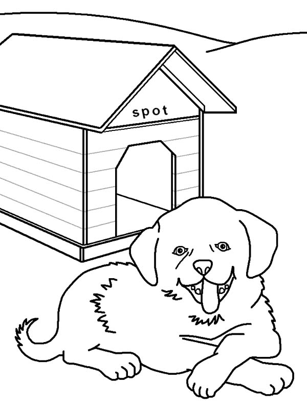 Раскраска: собачья конура (Здания и Архитектура) #62450 - Бесплатные раскраски для печати