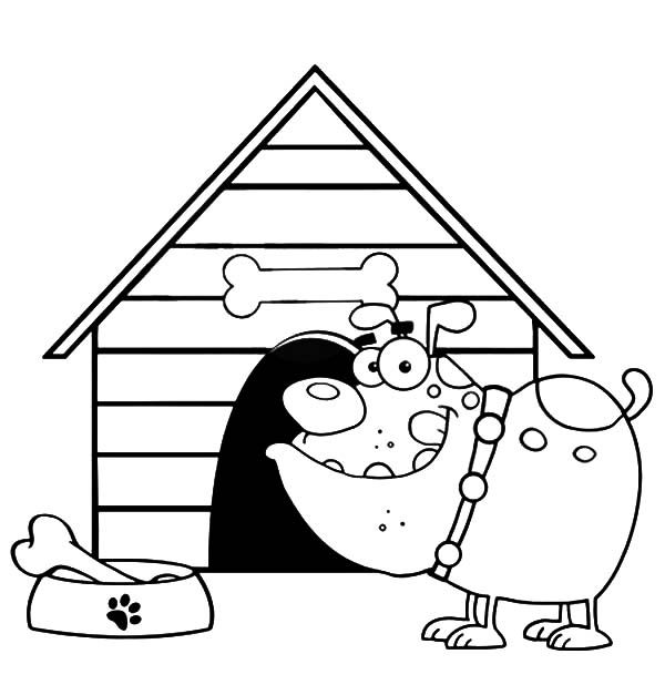 Раскраска: собачья конура (Здания и Архитектура) #62459 - Бесплатные раскраски для печати