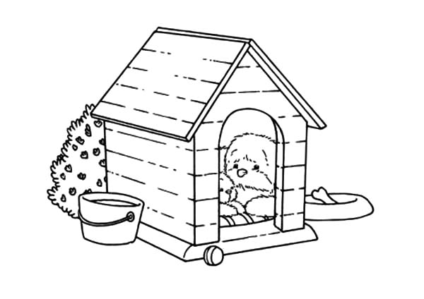 Раскраска: собачья конура (Здания и Архитектура) #62462 - Бесплатные раскраски для печати