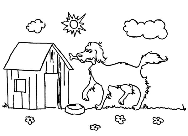 Раскраска: собачья конура (Здания и Архитектура) #62483 - Бесплатные раскраски для печати
