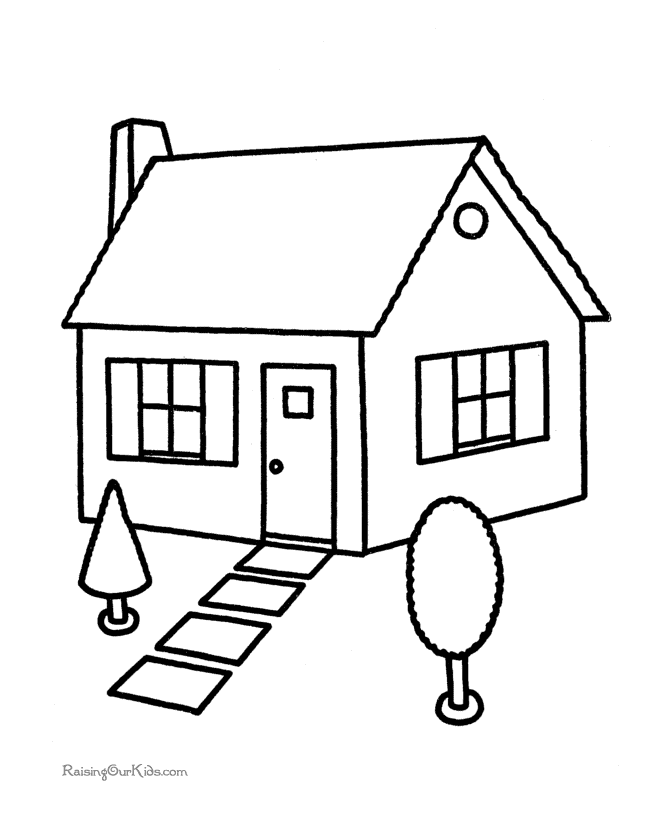 Раскраска: дом (Здания и Архитектура) #64623 - Бесплатные раскраски для печати