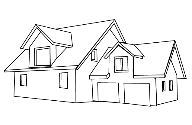 Раскраска: дом (Здания и Архитектура) #64640 - Бесплатные раскраски для печати