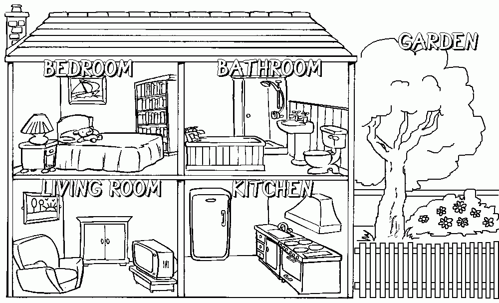 Раскраска: дом (Здания и Архитектура) #64646 - Бесплатные раскраски для печати