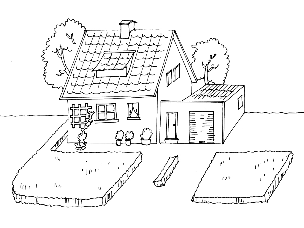 Раскраска: дом (Здания и Архитектура) #64658 - Бесплатные раскраски для печати