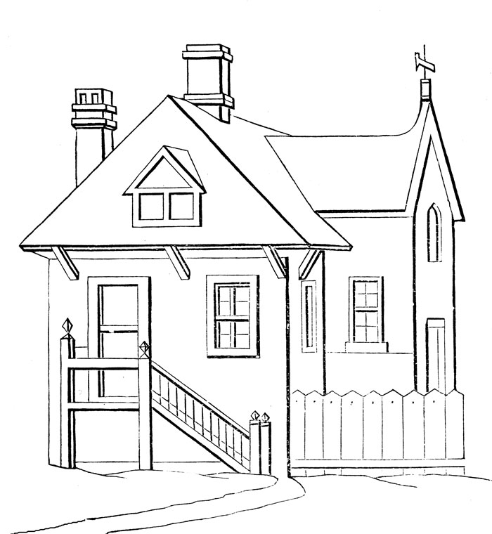 Раскраска: дом (Здания и Архитектура) #64731 - Бесплатные раскраски для печати