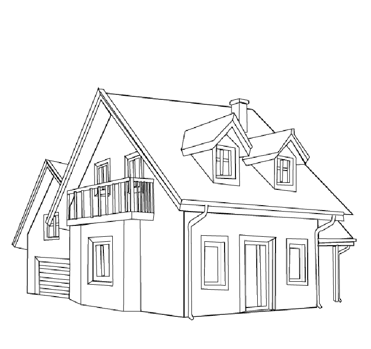 Раскраска: дом (Здания и Архитектура) #64732 - Бесплатные раскраски для печати