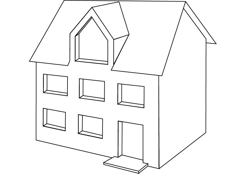 Раскраска: дом (Здания и Архитектура) #64747 - Бесплатные раскраски для печати