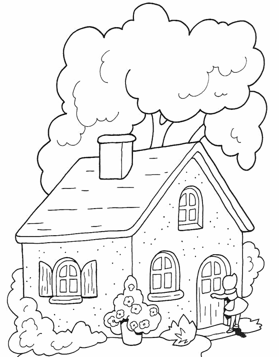 Раскраска: дом (Здания и Архитектура) #64796 - Бесплатные раскраски для печати