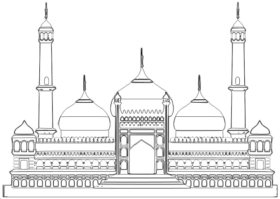 Раскраска: мечеть (Здания и Архитектура) #64512 - Бесплатные раскраски для печати