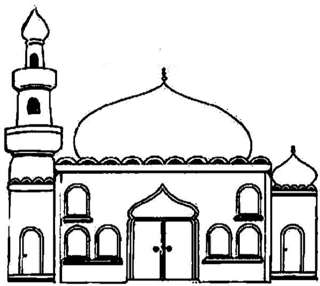 Раскраска: мечеть (Здания и Архитектура) #64516 - Бесплатные раскраски для печати