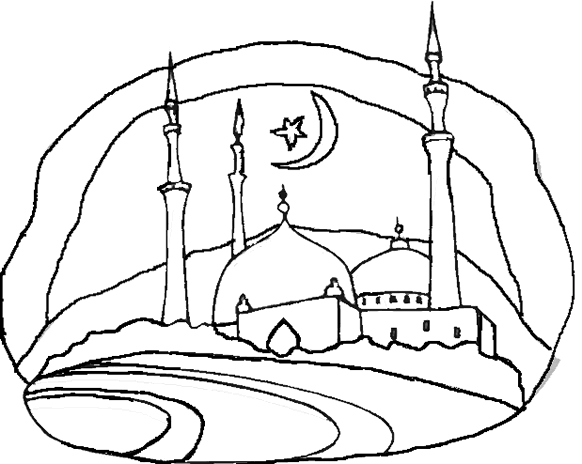 Раскраска: мечеть (Здания и Архитектура) #64528 - Бесплатные раскраски для печати