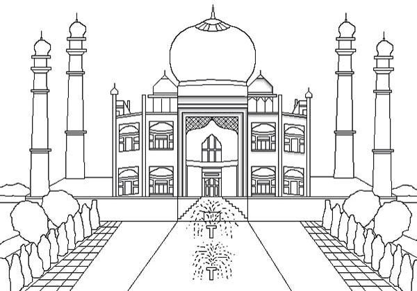 Раскраска: мечеть (Здания и Архитектура) #64540 - Бесплатные раскраски для печати