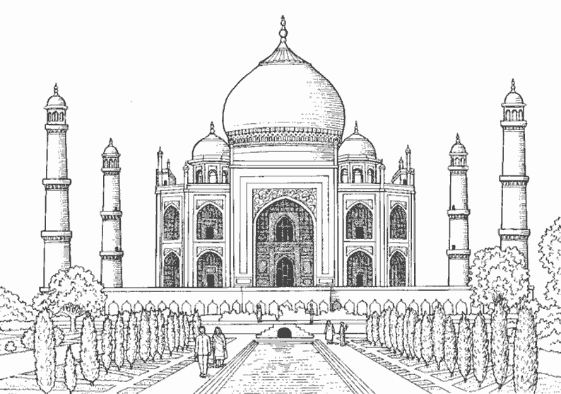 Раскраска: мечеть (Здания и Архитектура) #64557 - Бесплатные раскраски для печати