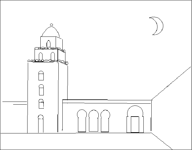 Раскраска: мечеть (Здания и Архитектура) #64569 - Бесплатные раскраски для печати