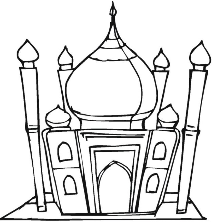 Раскраска: мечеть (Здания и Архитектура) #64577 - Бесплатные раскраски для печати