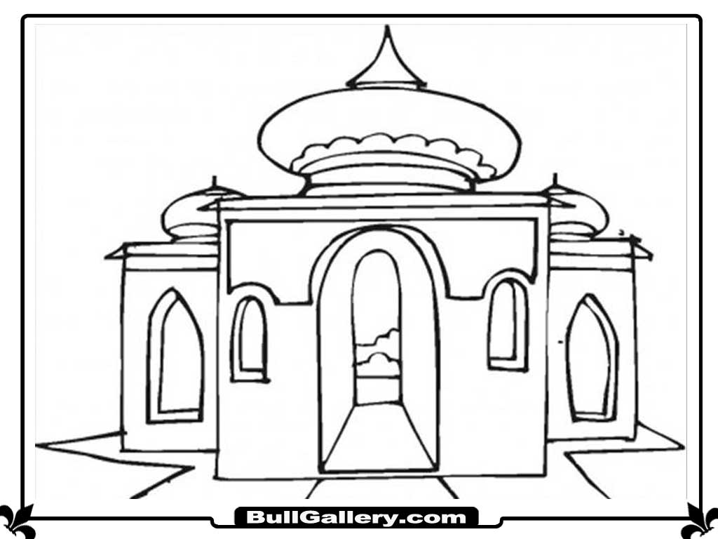 Раскраска: мечеть (Здания и Архитектура) #64607 - Бесплатные раскраски для печати