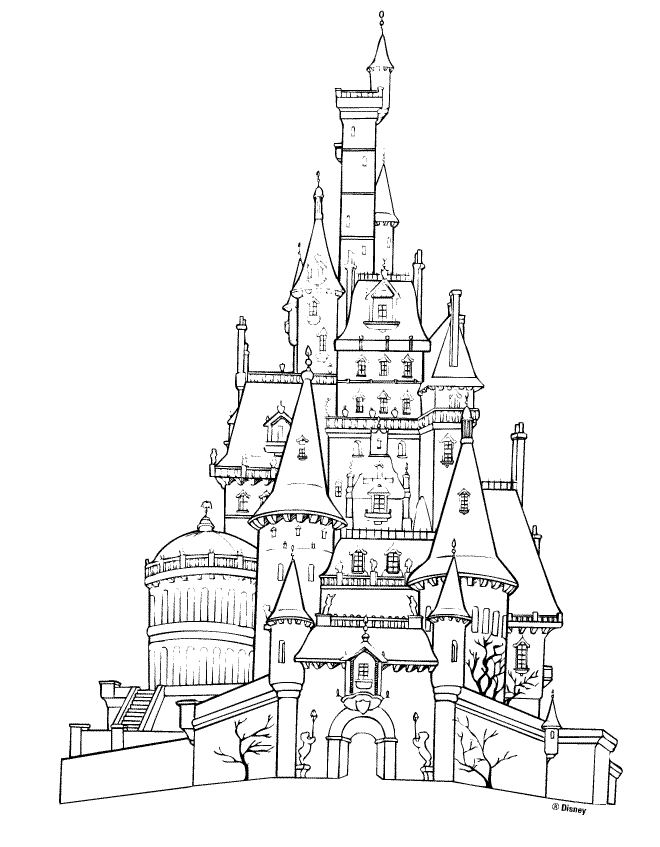 Раскраска: дворец (Здания и Архитектура) #62528 - Бесплатные раскраски для печати