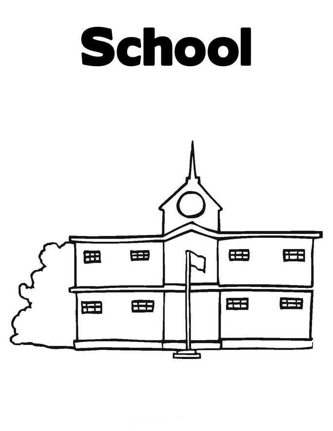 Раскраска: школа (Здания и Архитектура) #63989 - Бесплатные раскраски для печати