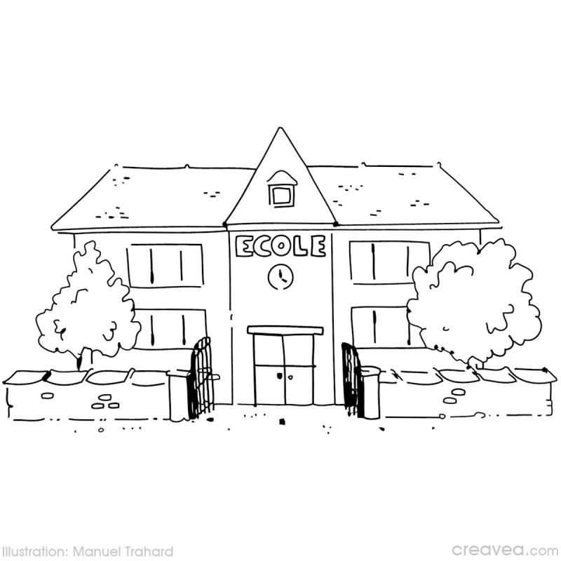 Раскраска: школа (Здания и Архитектура) #64073 - Бесплатные раскраски для печати