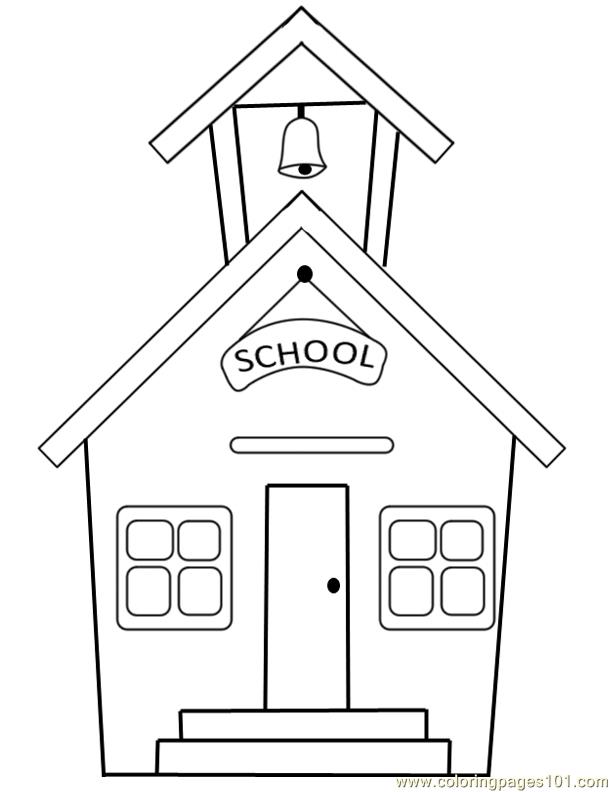 Раскраска: школа (Здания и Архитектура) #66807 - Бесплатные раскраски для печати