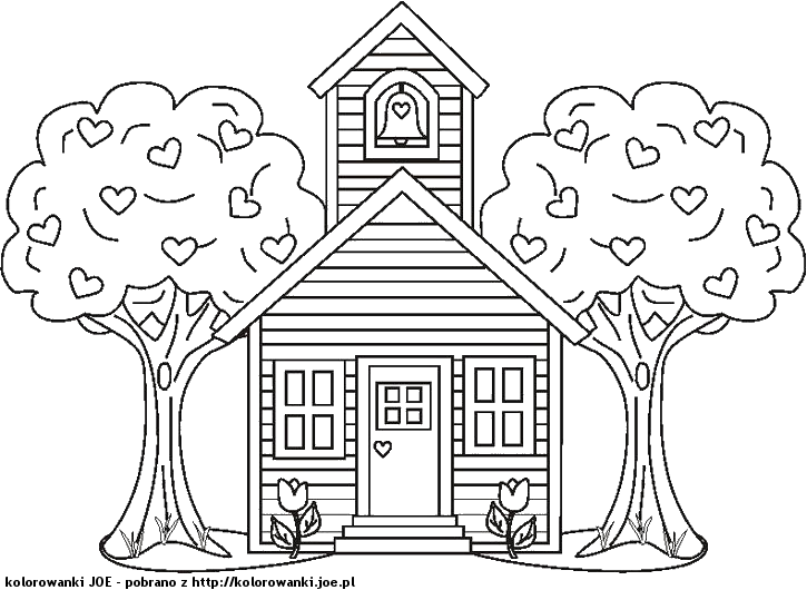 Раскраска: школа (Здания и Архитектура) #66816 - Бесплатные раскраски для печати