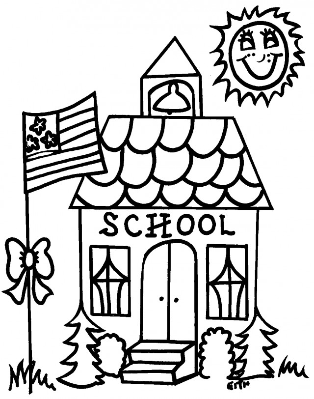 Раскраска: школа (Здания и Архитектура) #66871 - Бесплатные раскраски для печати