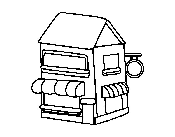 Раскраска: магазин (Здания и Архитектура) #23369 - Бесплатные раскраски для печати