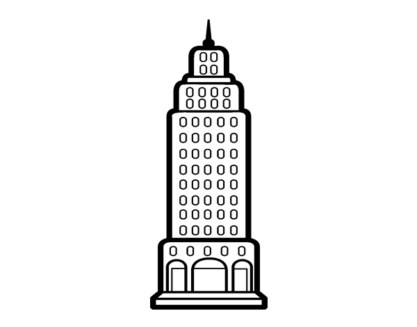 Раскраска: небоскреб (Здания и Архитектура) #65552 - Бесплатные раскраски для печати