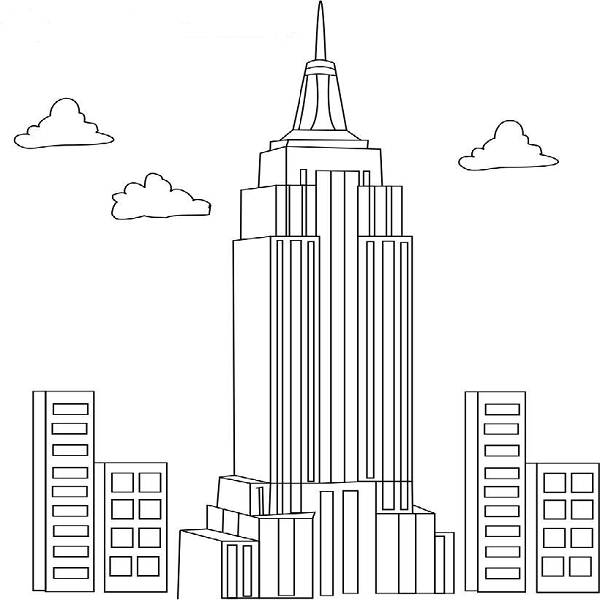 Раскраска: небоскреб (Здания и Архитектура) #65786 - Бесплатные раскраски для печати