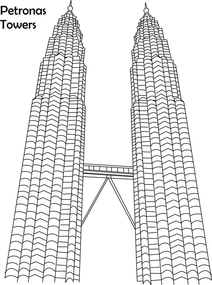 Раскраска: небоскреб (Здания и Архитектура) #65789 - Бесплатные раскраски для печати