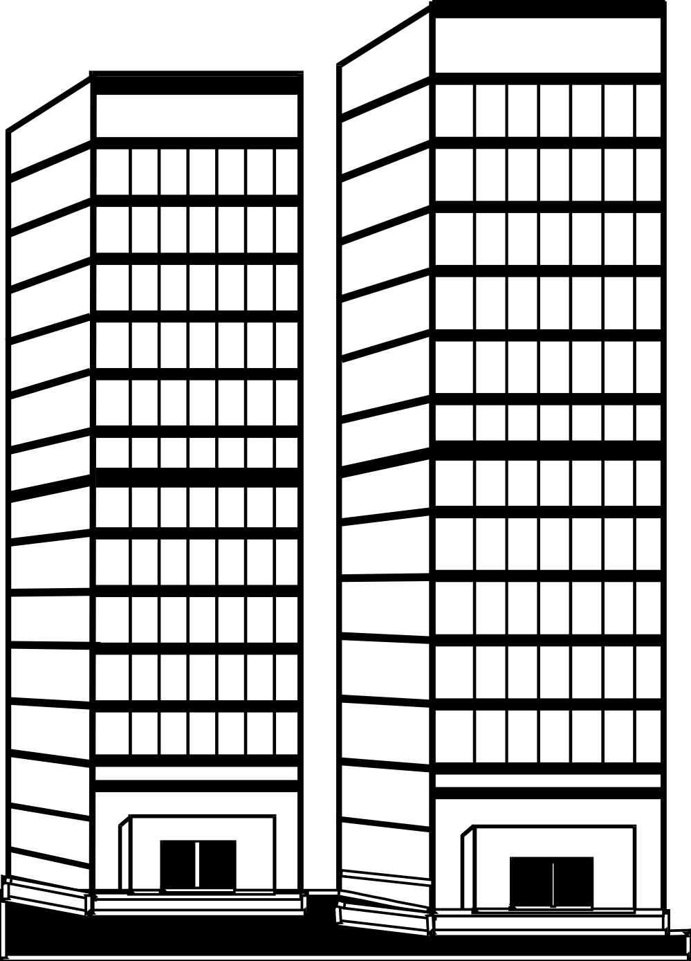 Раскраска: небоскреб (Здания и Архитектура) #65799 - Бесплатные раскраски для печати
