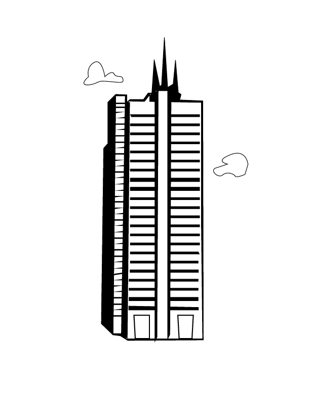 Раскраска: небоскреб (Здания и Архитектура) #65836 - Бесплатные раскраски для печати