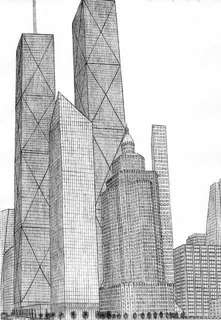 Раскраска: небоскреб (Здания и Архитектура) #65905 - Бесплатные раскраски для печати
