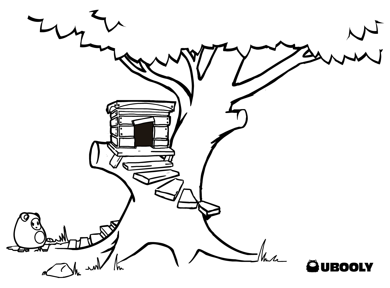 Раскраска: Treehouse (Здания и Архитектура) #66023 - Бесплатные раскраски для печати