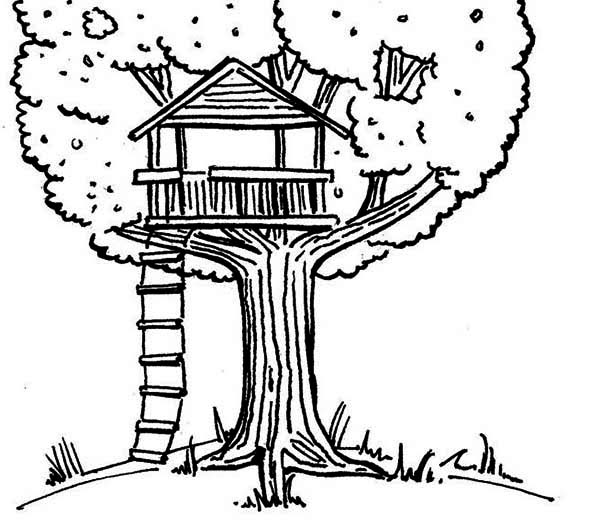 Раскраска: Treehouse (Здания и Архитектура) #66025 - Бесплатные раскраски для печати