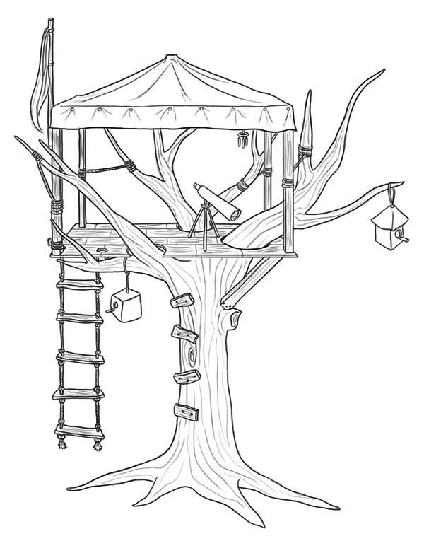 Раскраска: Treehouse (Здания и Архитектура) #66075 - Бесплатные раскраски для печати