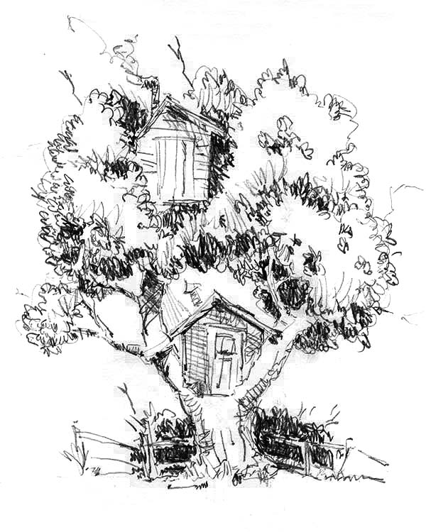 Раскраска: Treehouse (Здания и Архитектура) #66084 - Бесплатные раскраски для печати