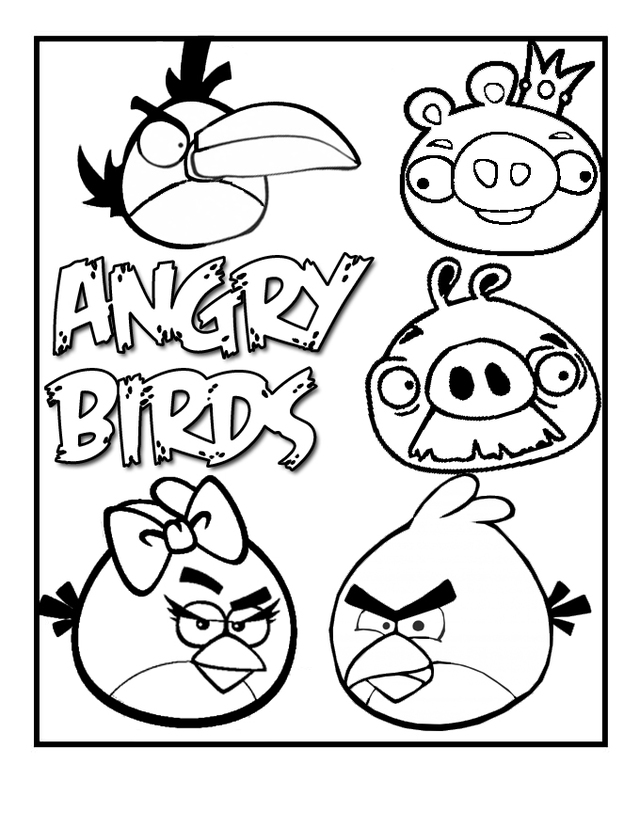 Раскраска: Angry Birds (мультфильмы) #25014 - Бесплатные раскраски для печати