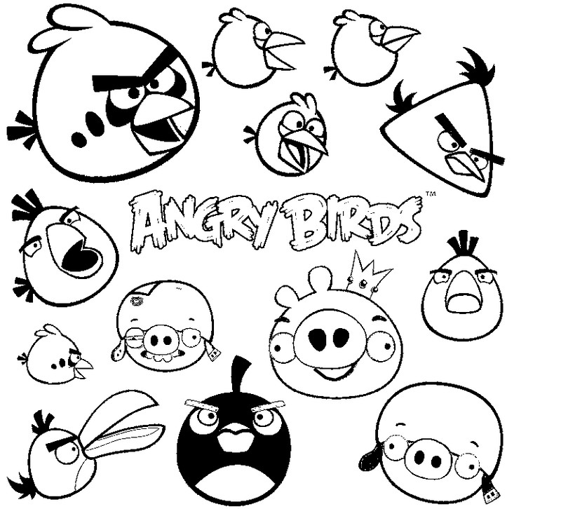 Раскраска: Angry Birds (мультфильмы) #25028 - Бесплатные раскраски для печати