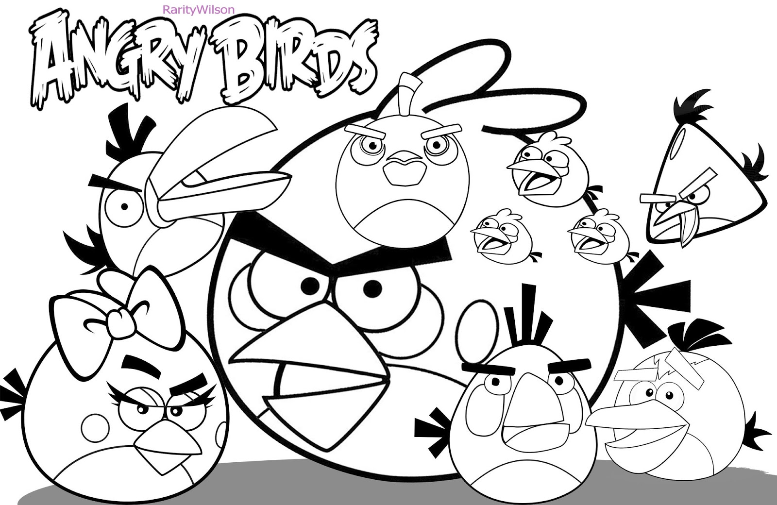 Раскраска: Angry Birds (мультфильмы) #25031 - Бесплатные раскраски для печати