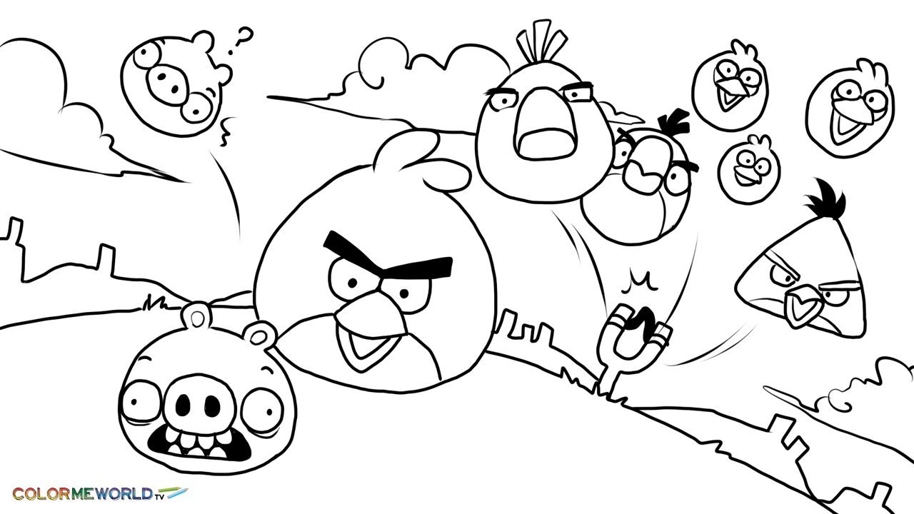 Раскраска: Angry Birds (мультфильмы) #25051 - Бесплатные раскраски для печати