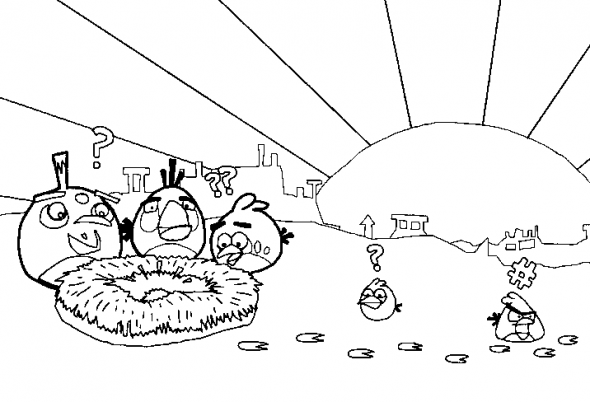 Раскраска: Angry Birds (мультфильмы) #25083 - Бесплатные раскраски для печати