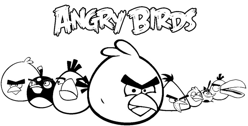 Раскраска: Angry Birds (мультфильмы) #25111 - Бесплатные раскраски для печати