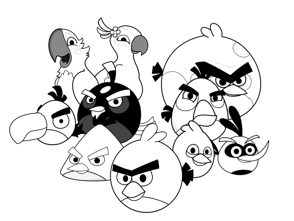 Раскраска: Angry Birds (мультфильмы) #25122 - Бесплатные раскраски для печати